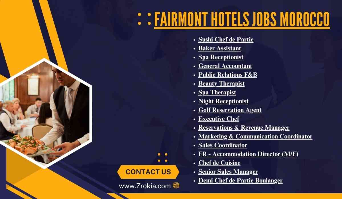 Fairmont Hotels Jobs Morocco
