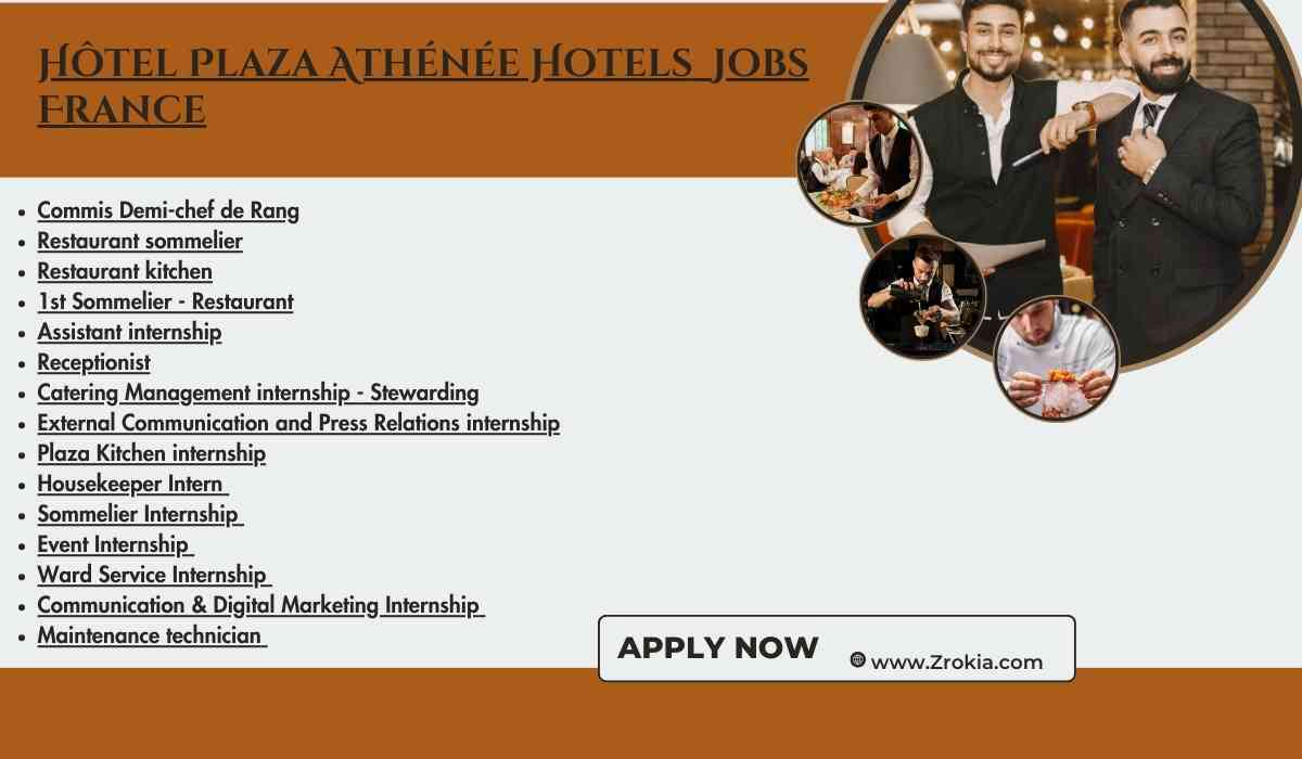 Hôtel Plaza Athénée Hotels  Jobs France